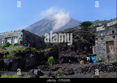 Vulkan Pico Insel Fogo, Kapverdische Inseln, Afrika Stockfoto