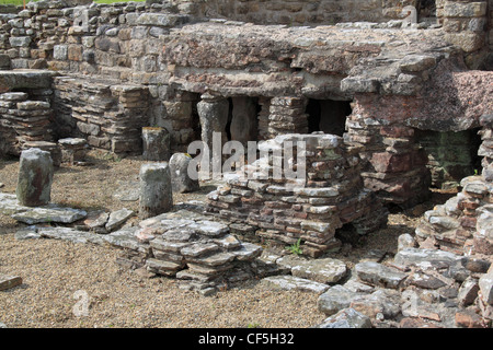 Militärische Badehaus, römisches Kastell Vindolanda, Hadrianswall, Northumberland, England, Großbritannien, Deutschland, UK, Europa Stockfoto