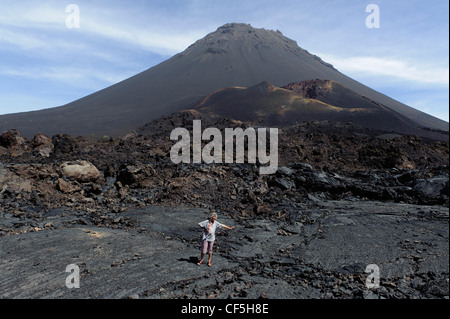 Vulkan Pico Insel Fogo, Kapverdische Inseln, Afrika Stockfoto