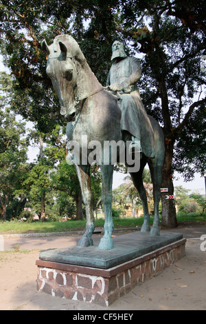 König Leopold ich Statue steht auf dem Gelände des Ethnografischen Museums. Ngaliema, Kinshasa, demokratische Republik Kongo. Stockfoto