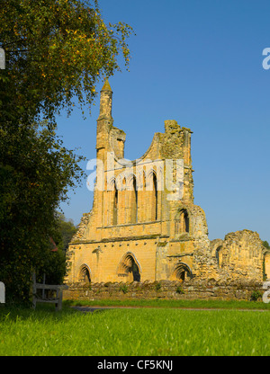 Ruinen von Byland Abbey, einst eines der größten Klöster in England. Stockfoto