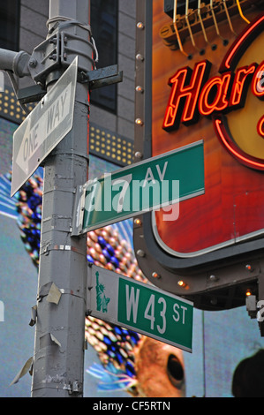 New York City, USA - Straßenschilder Stockfoto