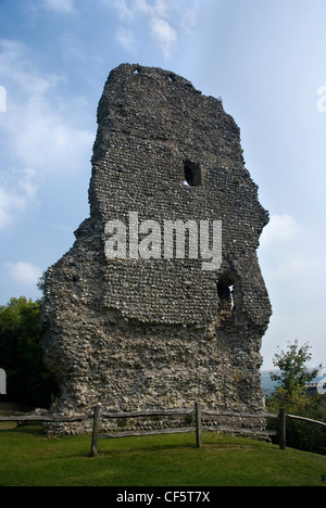 Die Überreste des Schlosses Torhaus Turm von Bramber ursprünglich gebaut um 1070 von William De Braose eine wichtige p zu verteidigen Stockfoto