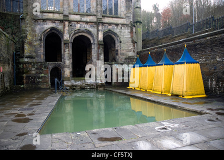 St Winifredes Well, einen heiligen Brunnen ist die älteste kontinuierlich arbeitende Wallfahrtsort in Großbritannien. Stockfoto