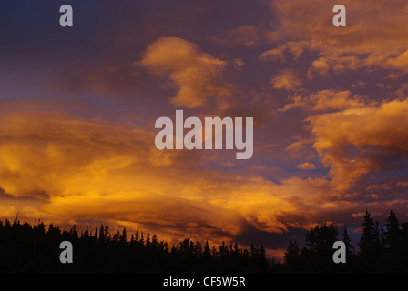 Beautiful colors in the evening sky, Rocky Mountains, Colorado Stockfoto