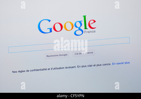 Google Website - Französisch Stockfoto