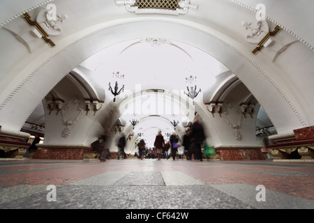 Moskau - Februar 2: nationale Architektur Denkmal - Metrostation Arbatskaja, Vorderansicht, 2. Februar 2010 in Moskau, Russland Stockfoto