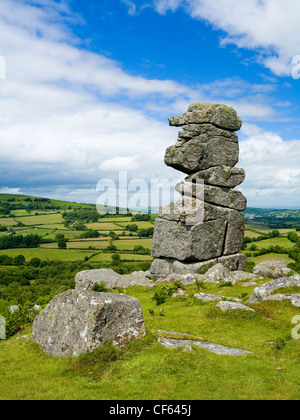 Bowerman die Nase, einen Stapel verwitterter Granit auf Hayne Down im Dartmoor National Park. Stockfoto