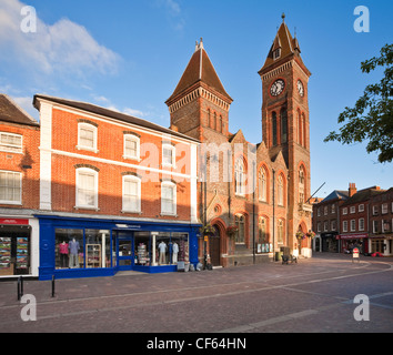 Rathaus und Marktplatz in Newbury. Stockfoto