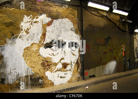 Die Dosen Festival-Graffiti-Ausstellung in Leake Street. Stockfoto