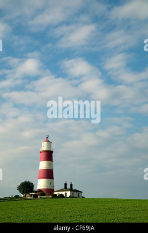 Ein Blick in Richtung Happisburgh Leuchtturm. Der Turm ist 85ft hoch und die Laterne ist 134ft erbaut 1790, ursprünglich Teil eines Paares - ein Stockfoto