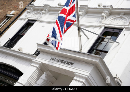 Fassade des keine 1 Saville Row. Stockfoto