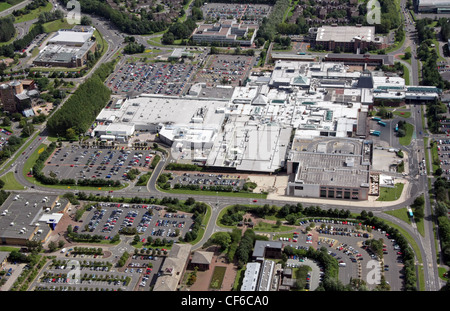 Luftaufnahme des Telford Shopping Centre und des Stadtzentrums Stockfoto