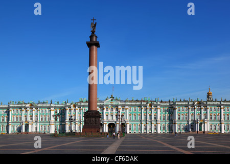 Schlossplatz, Eremitage, alexandrinischen Post. Sankt-Petersburg, Russland Stockfoto