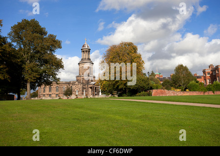 Kirche St. Chad, eine Note, die ich den historischen Markt Stadt Shrewsbury 1792 erbaute Gebäude unter Denkmalschutz. Charles Darwin wurde getauft Stockfoto