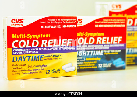 CVS kalt Relief over the Counter Pillen Stockfoto