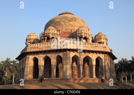 Indien, Delhi, Lodi Garten, Muhammad Shah Sayyid Grab, Stockfoto