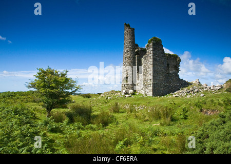 Ruine Maschinenhaus aus Phoenix Mine auf Caradon Hill in der Nähe von Schergen auf Bodmin Moor. Stockfoto