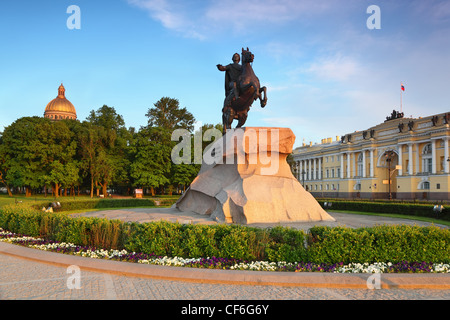 Eherne Reiter - Denkmal für Peter große (Sankt Petersburg) Stockfoto