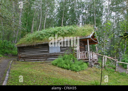 Robert Service Blockhaus in Dawson City, Yukon, Kanada Stockfoto