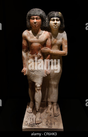 Der Inspekteur der Schreiber Raherka Meresankh und seine Frau 2350 v. Chr.. J.c. 4-5-Dynastie Ägypten ägyptisch Stockfoto