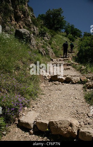 Wandern in der Nähe von Arsameia, Schlafwagen, Adiyaman, Südosten der Türkei Stockfoto