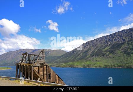 Verlassene alte Silber Extraktor South Klondike Highway im Yukon, Kanada Stockfoto