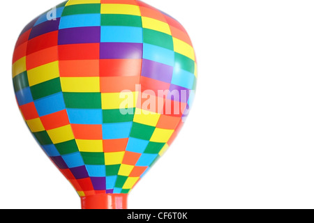 bunten Luftballon Spielzeug isoliert auf weißem Hintergrund, halbe Ansicht Stockfoto