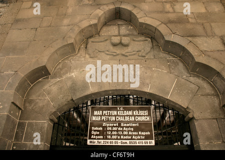 Südosten der Chaldäischen Kirche Mar Petyun, Diyarbakir, Türkei Stockfoto