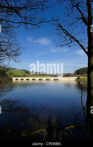 Ashopton Brücke Viadukt Ladybower dam oberen Derwent Valley Derbyshire England uk Stockfoto