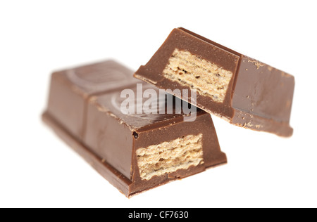 Dicke Schokolade Wafer bar Stockfoto