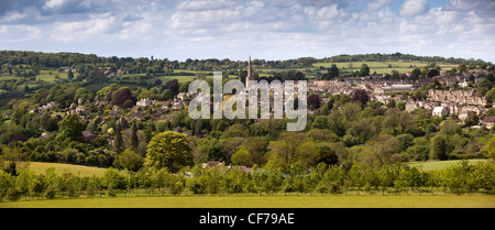 UK, Gloucestershire, Stroud, Painswick aus über das Tal, Panorama Stockfoto