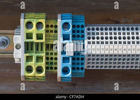 Elektrische Steckverbindung oder Klemmleiste für industrielle Elektronik Stockfoto