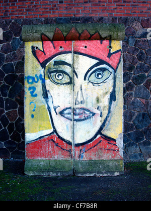 Bestandteil der ehemaligen Berliner Mauer, Deutschland Stockfoto