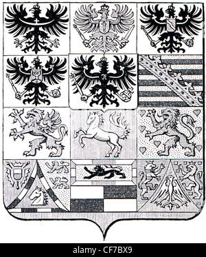 Wappen des Königreichs Preußen. Stockfoto