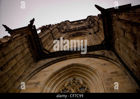 St Vitus Cathedral in Prag, Tschechische Republik, Nahaufnahme Stockfoto