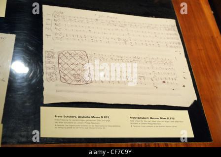 Franz Schubert, Deutsche Messe D 872, Haus der Musik (House of Music), Wien, Österreich Stockfoto