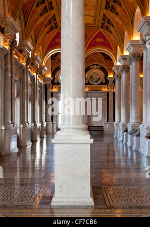 Verziert, die bemalte Decke der Library of Congress in Washington, D.C. Stockfoto