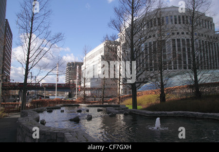 Jubilee Park Canary Wharf Docklands London Stockfoto