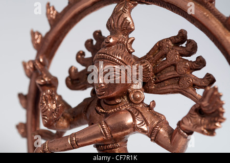 Messing Statue der Hindu-Gottheit Shiva Stockfoto