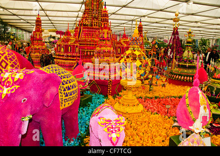 Nong Nooch Tropical Botanischer Garten Thailand, The RHS Chelsea Flower Show, formal bekannt als der große Spring Show, kann Event. Stockfoto