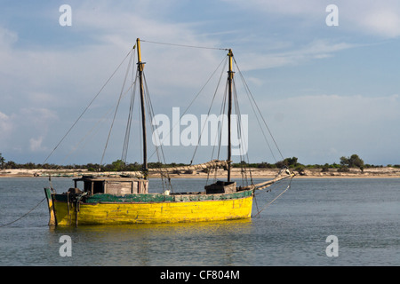 Dau in der Werft von Belo Sur Mer, westlichen Madagaskar Stockfoto