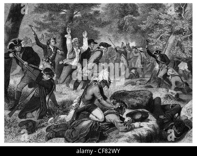 Schlacht Wyoming Treffen amerikanischer revolutionärer Krieg zwischen amerikanischen Patrioten und Loyalisten 1778 Stockfoto