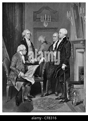 erstes Kabinett unter Präsident George Washington Henry Knox Thomas Jefferson Alexander Hamilton Edmund Randolph Stockfoto