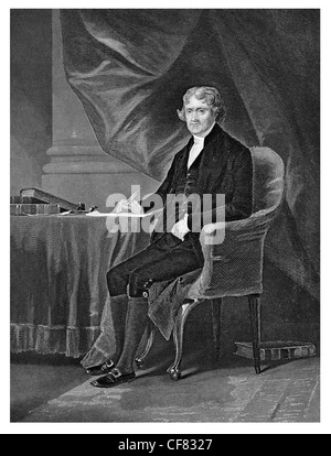 Thomas Jefferson 1743-1826-3. dritte Präsident der Vereinigten Staaten Stockfoto