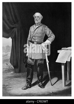 Robert Edward E Lee amerikanischen Konföderierten general 1863 Stockfoto