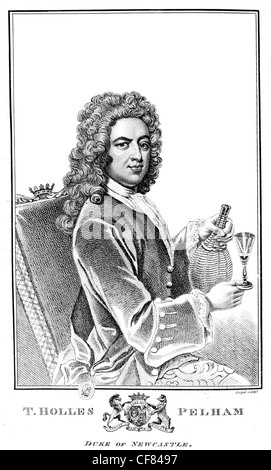 Thomas Pelham-Holles 1. Herzog von Newcastle KG PC 1693 1768 britische Whig Staatsmann Herzog von Newcastle Secretary Of State Wein Stockfoto