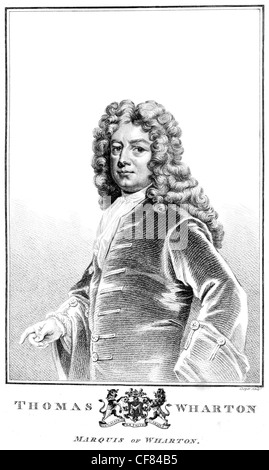 Thomas Wharton 1. Marquess of Wharton PC 1648 1715 englischen Adligen Politiker Mitglied des Parlaments MP Whig Privy Council Stockfoto