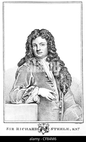 Sir Richard Steele 1672 1729 Schriftsteller Politiker The Spectator Leben Wachen Household Cavalry Stockfoto