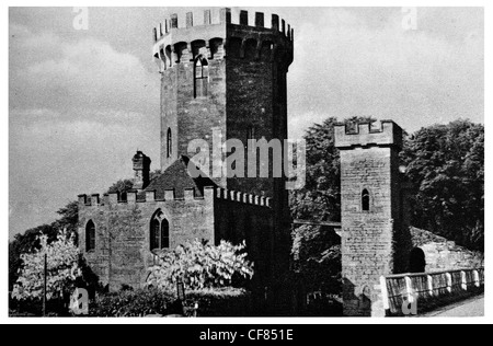 Edgehill Runde Turm Burg Festung 1930 Warwick Warwickshire West Midlands England Europa UK Erholung Tourismus Sehenswürdigkeit Stockfoto